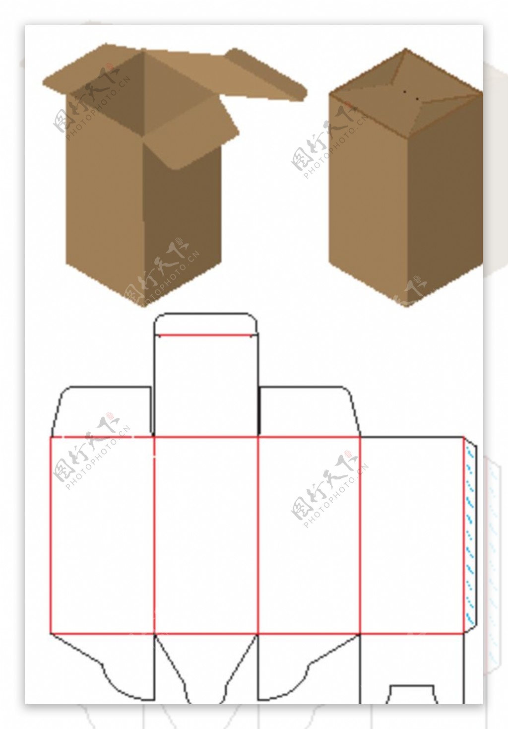 纸质包装盒刀模设计图