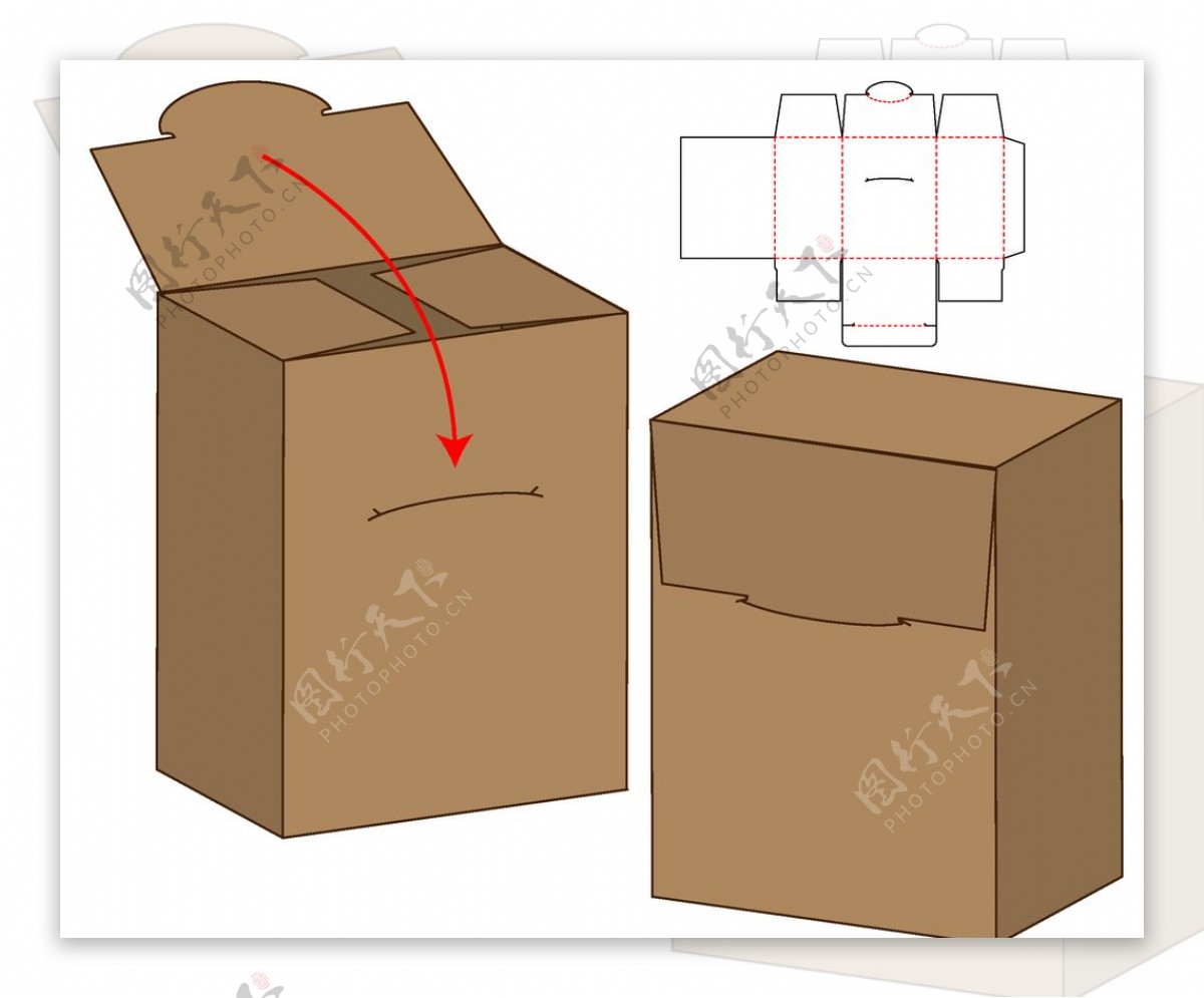 包装盒刀模图