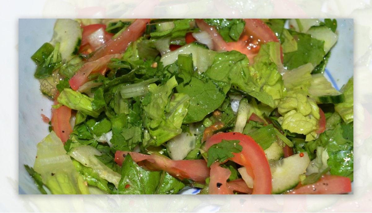 美味的蔬菜沙拉摄影美图