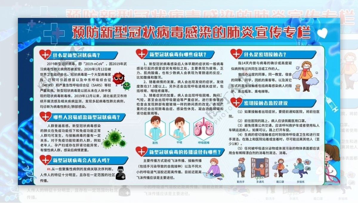新型冠状病毒感染的肺炎宣传专栏