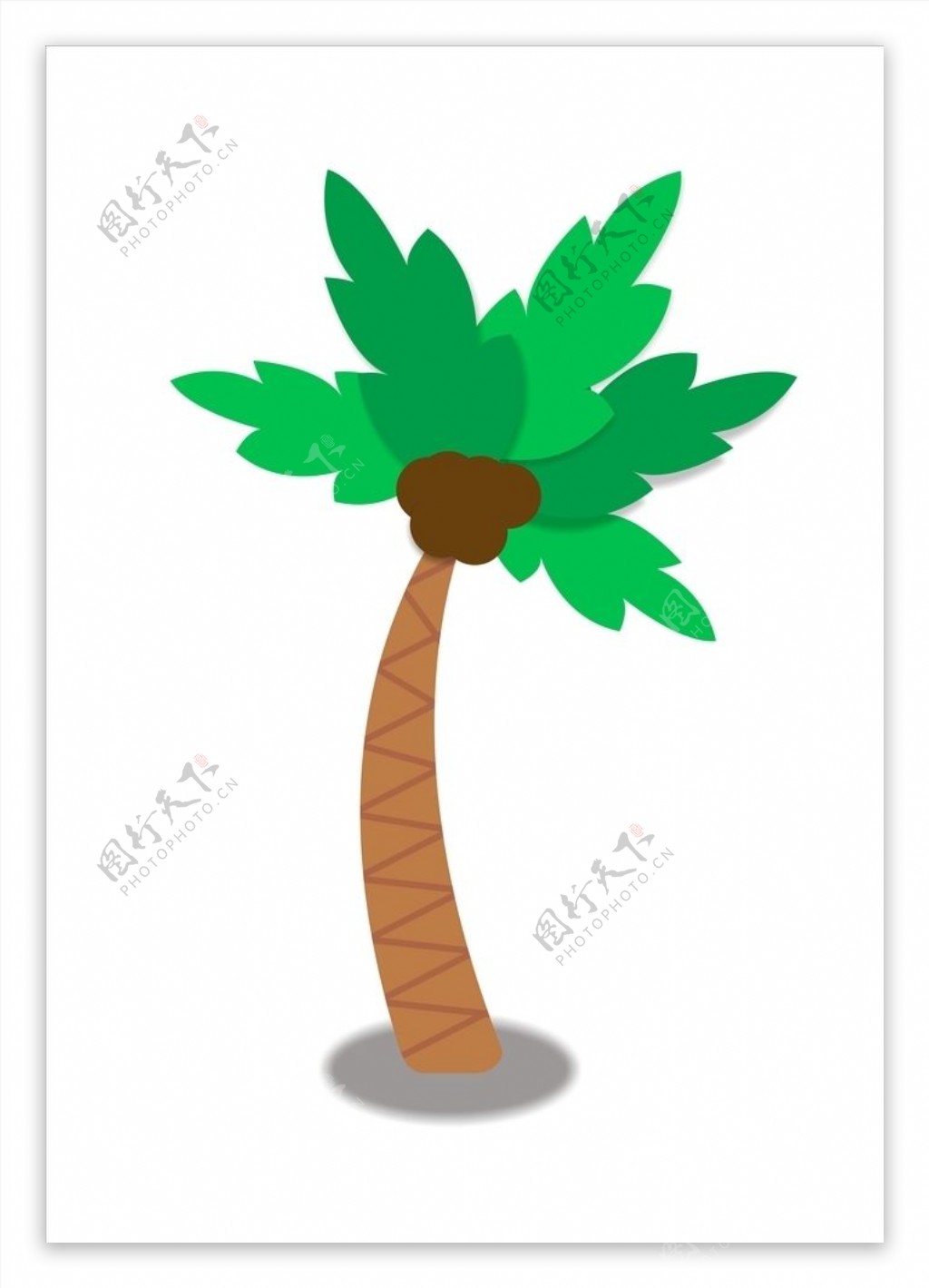 矢量沙滩椰子树