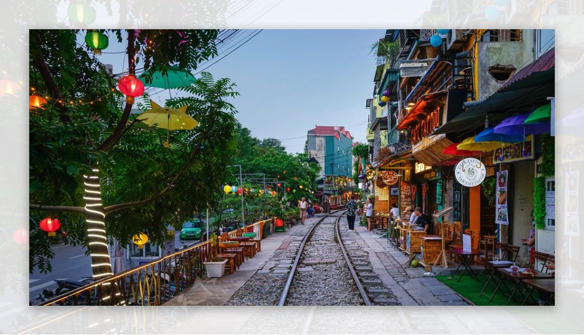 越南城市火车轨道