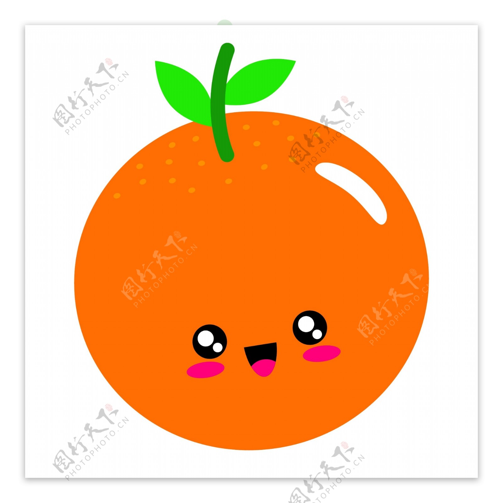 卡通可爱柑橘