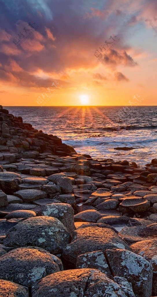 夕阳海面风景