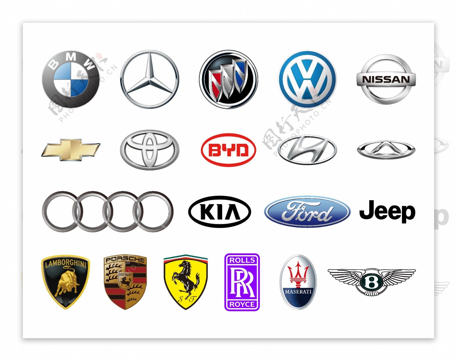 常用的138个汽车标志图片_标识_LOGO标识-图行天下素材网