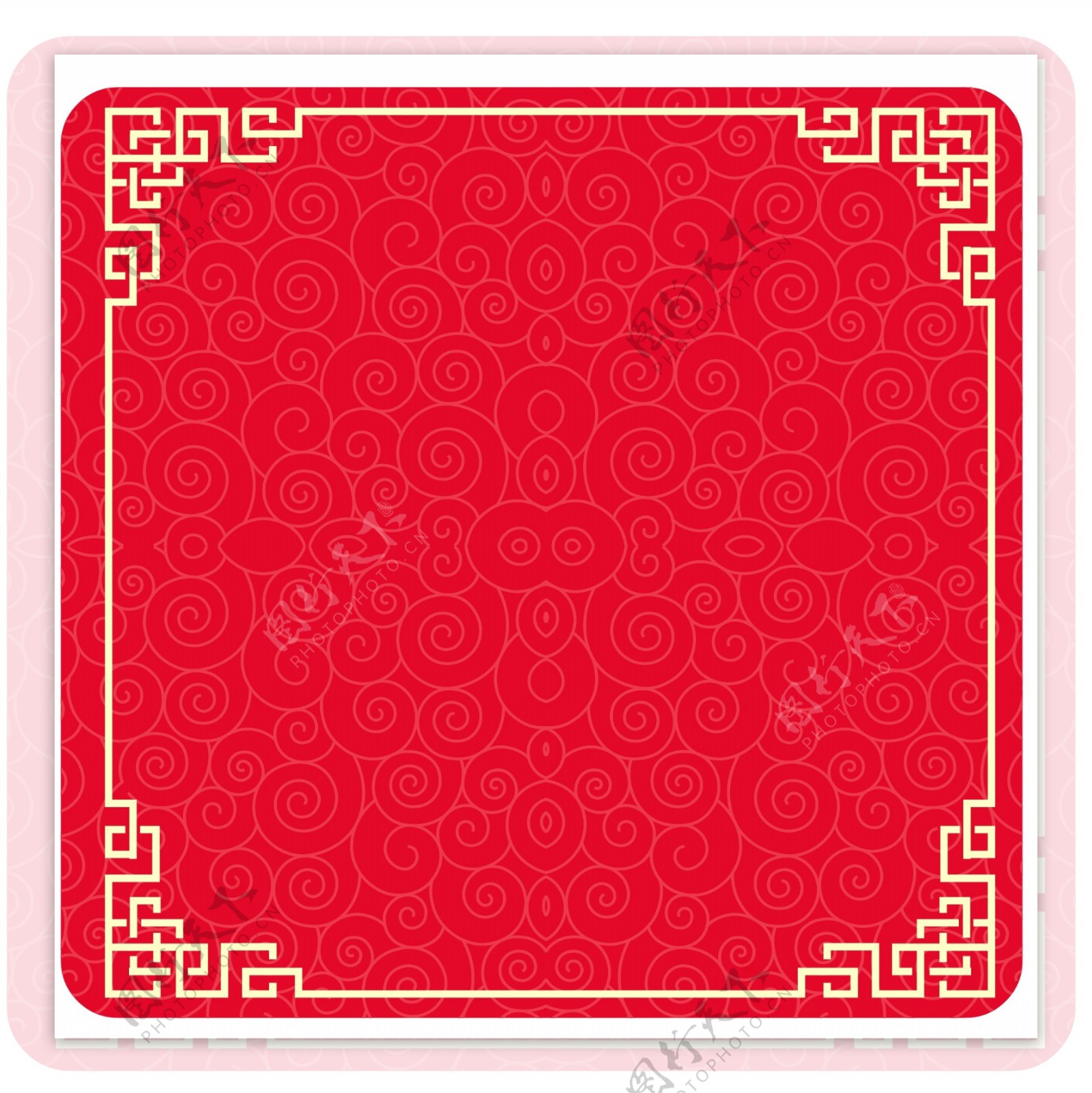 红色中国风标题框海报边框文字框