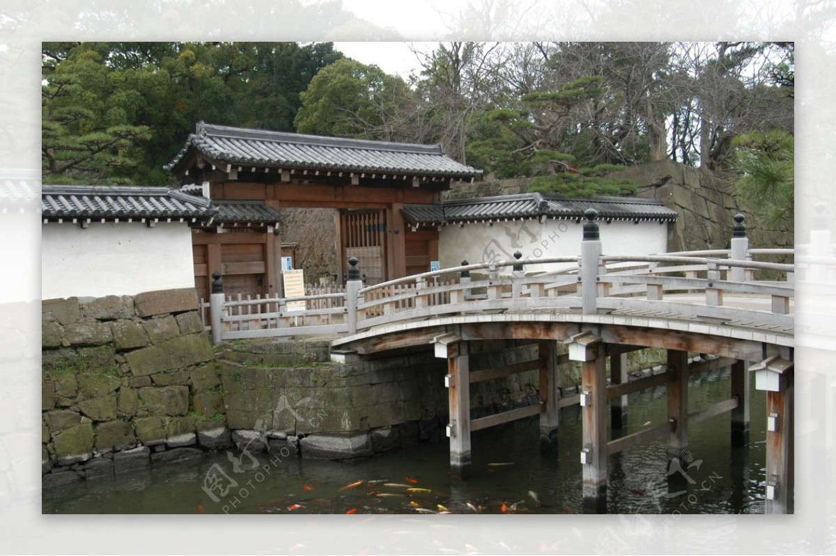 日本古城石桥