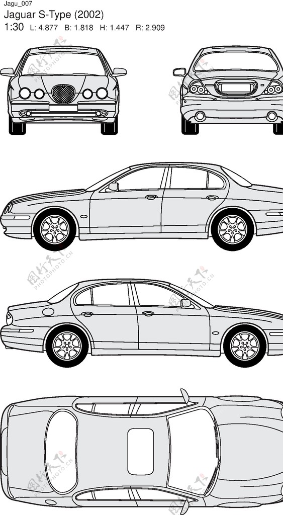 手绘家用轿车