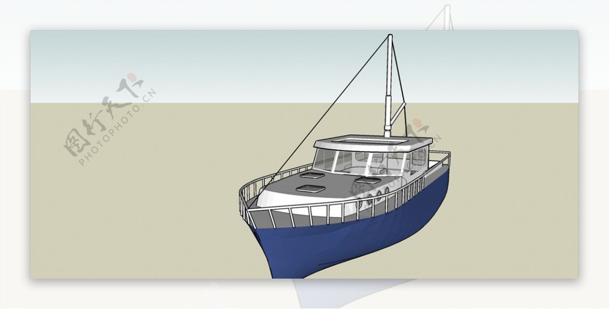 小渔船模型