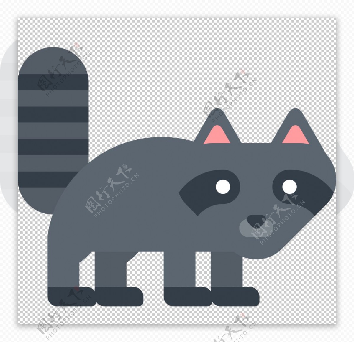 狸猫动物标志图形图标装饰素材