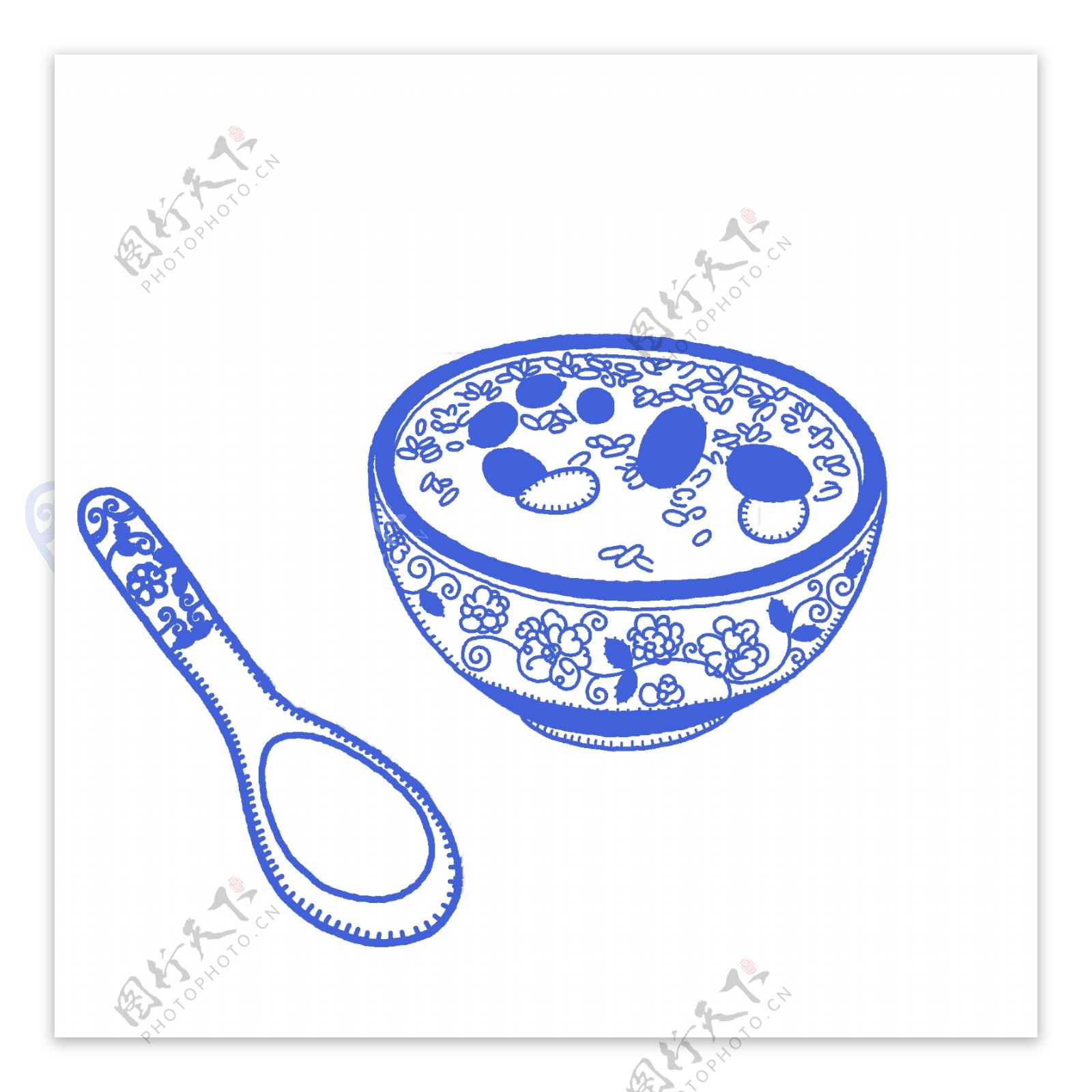 勺子和碗素材图