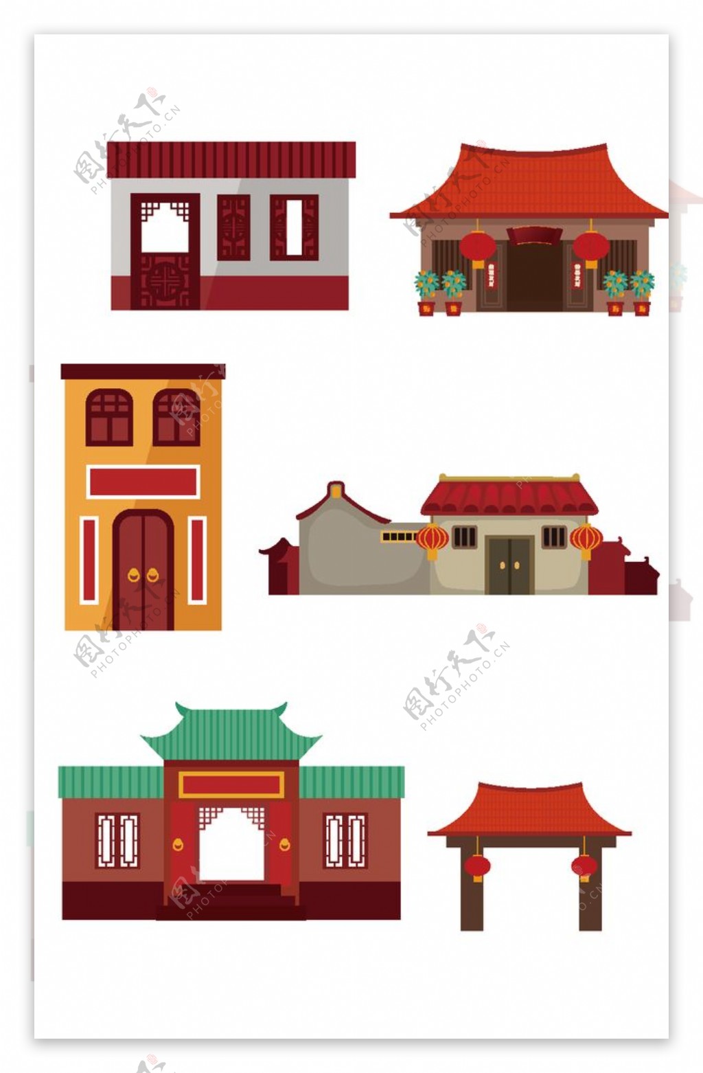 中式建筑模型