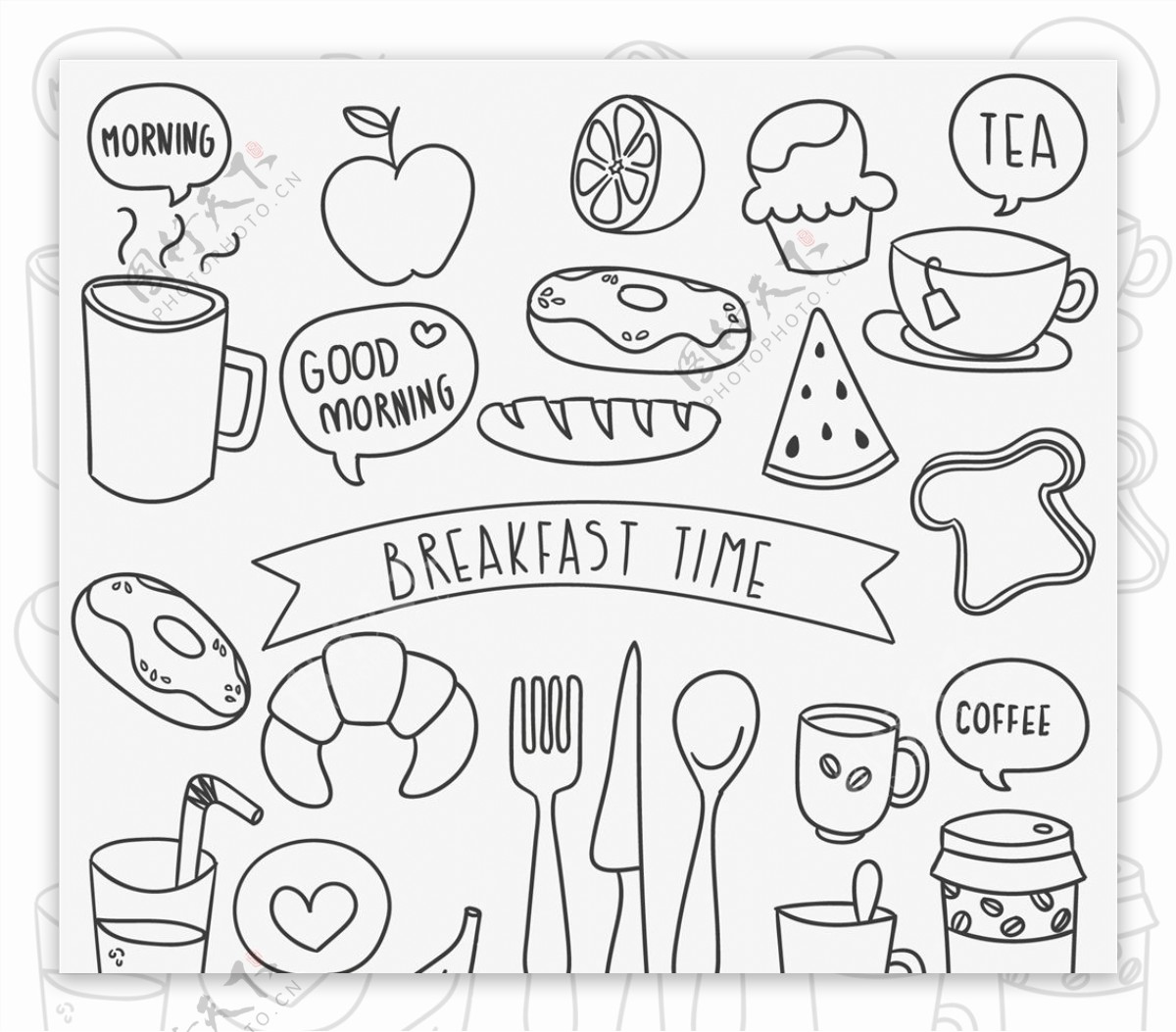 早餐时间涂鸦