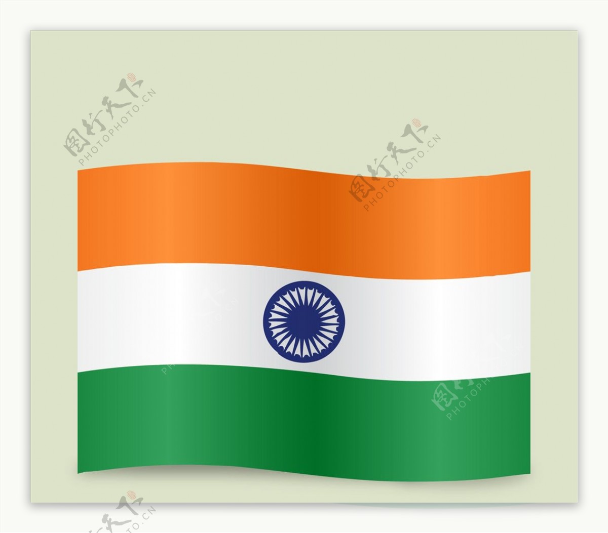 印度飘扬旗帜