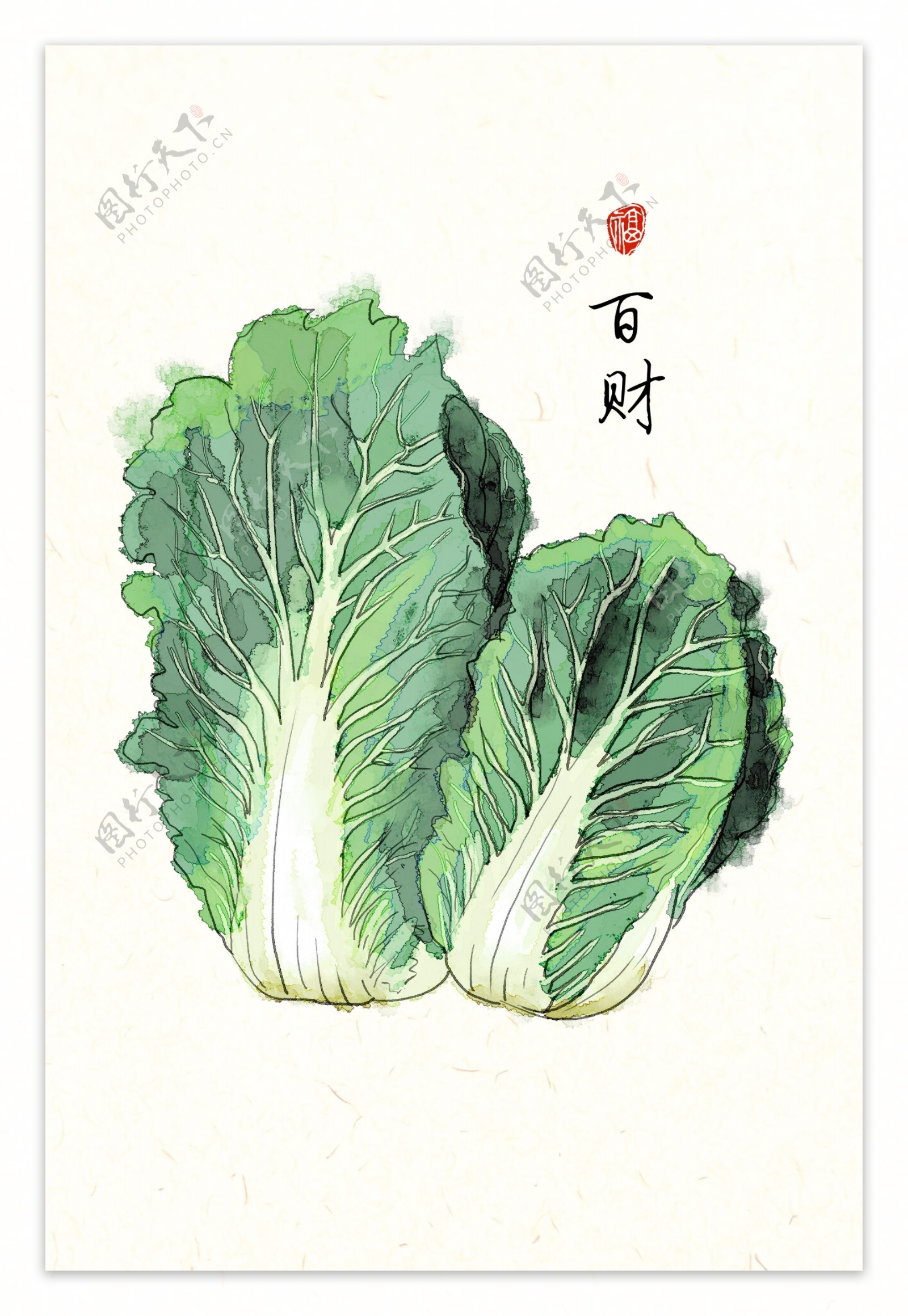 素描蔬菜装饰画