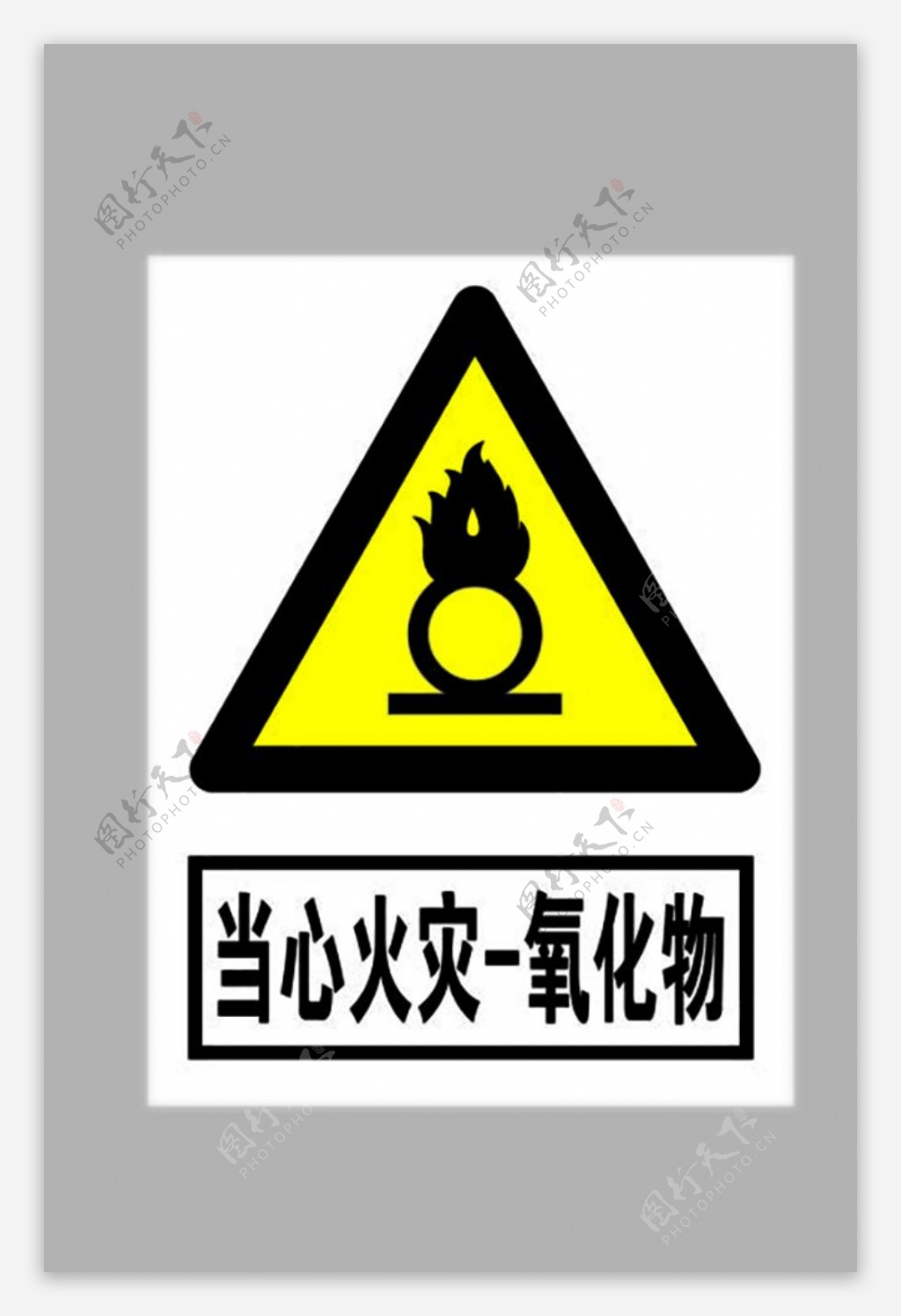 当心火灾氧化物标志