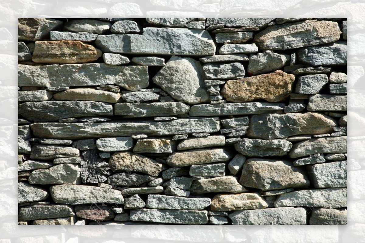 文化石石材墙面鱼缸背景