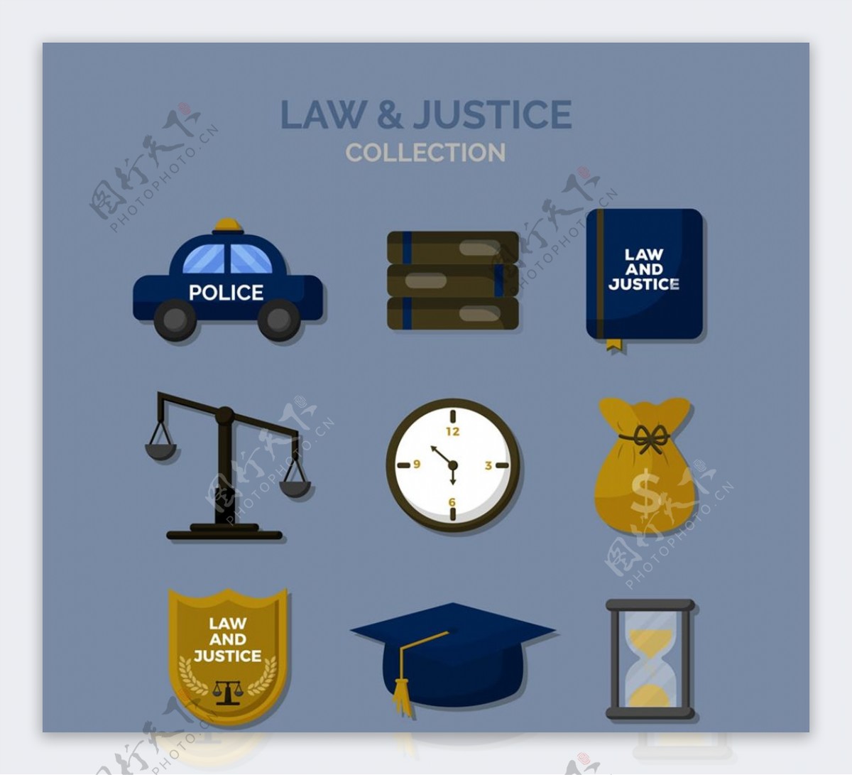 法律元素图标图片