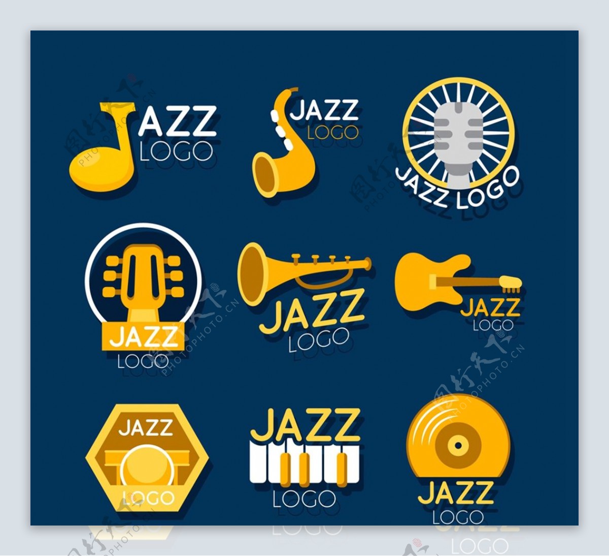 金色爵士乐标志图片
