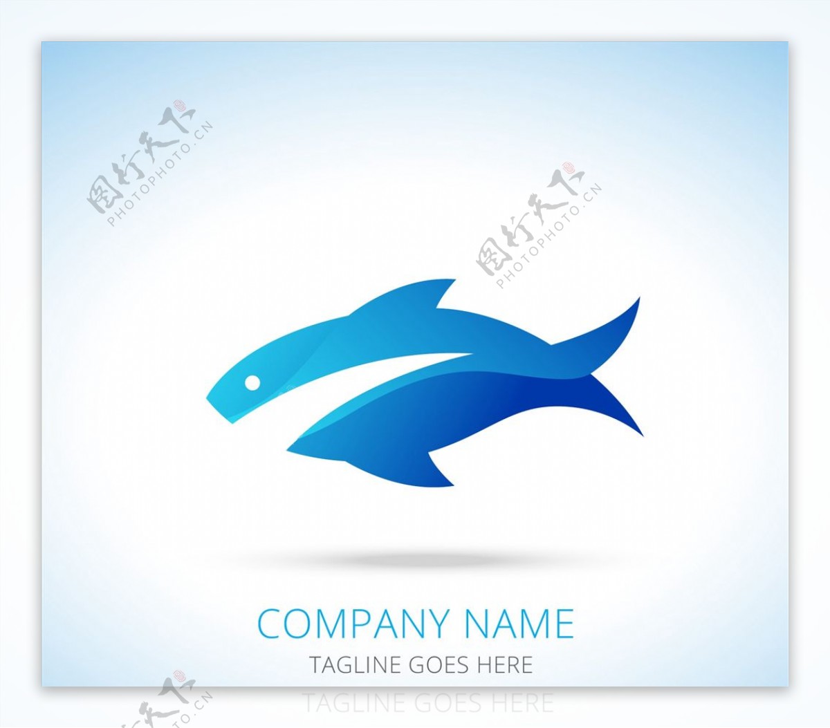 蓝鱼标志图片