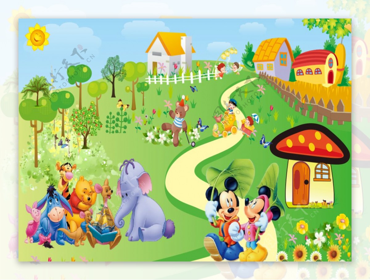 幼儿园卡通背景图片