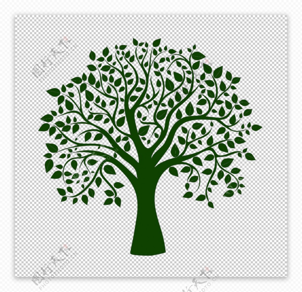 树木树叶标志标识海报素材图片