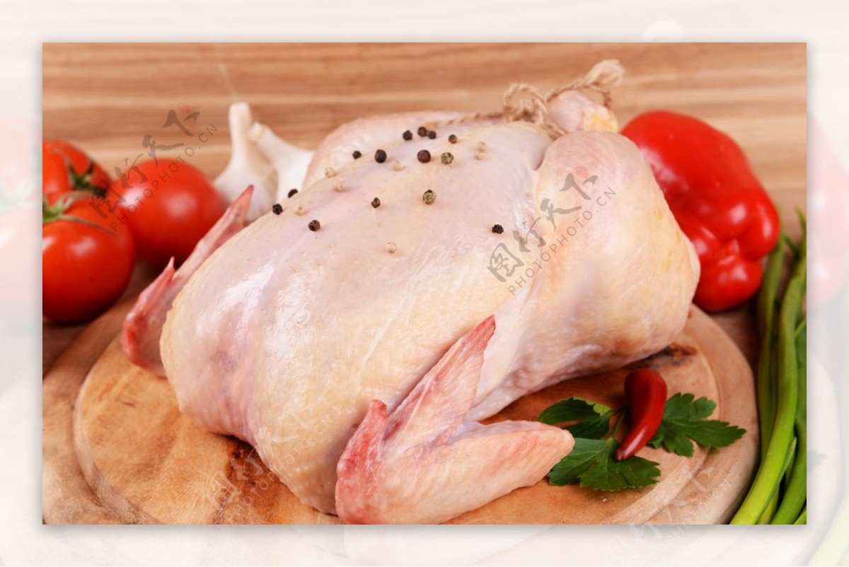 鸡肉美食食材背景海报素材图片