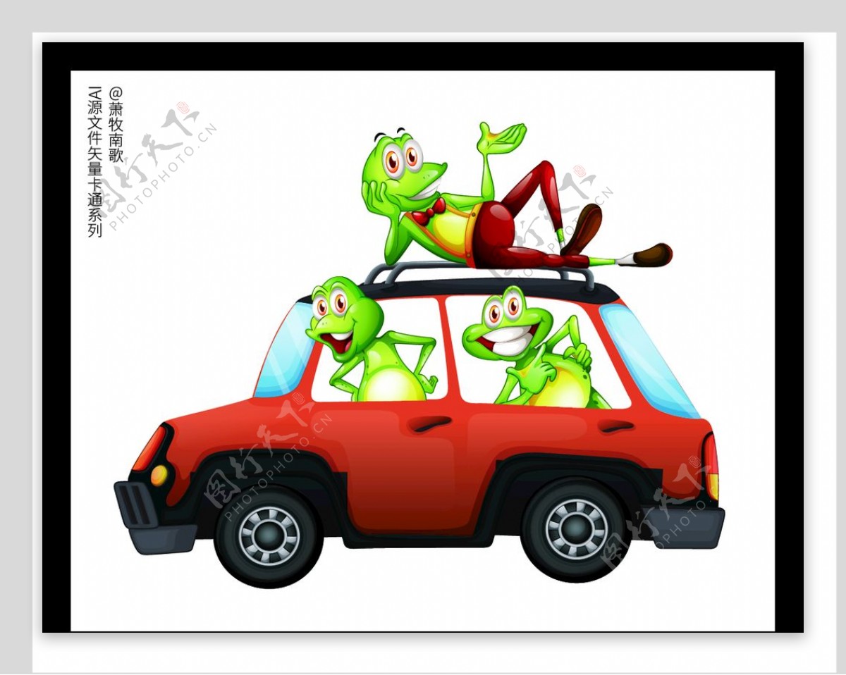青蛙卡通矢量AI源文件图片