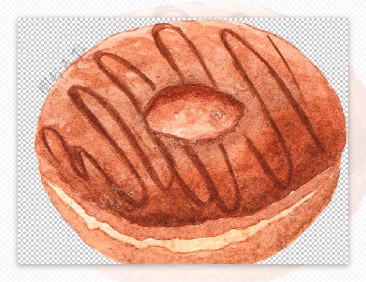 水彩蛋糕插画图片