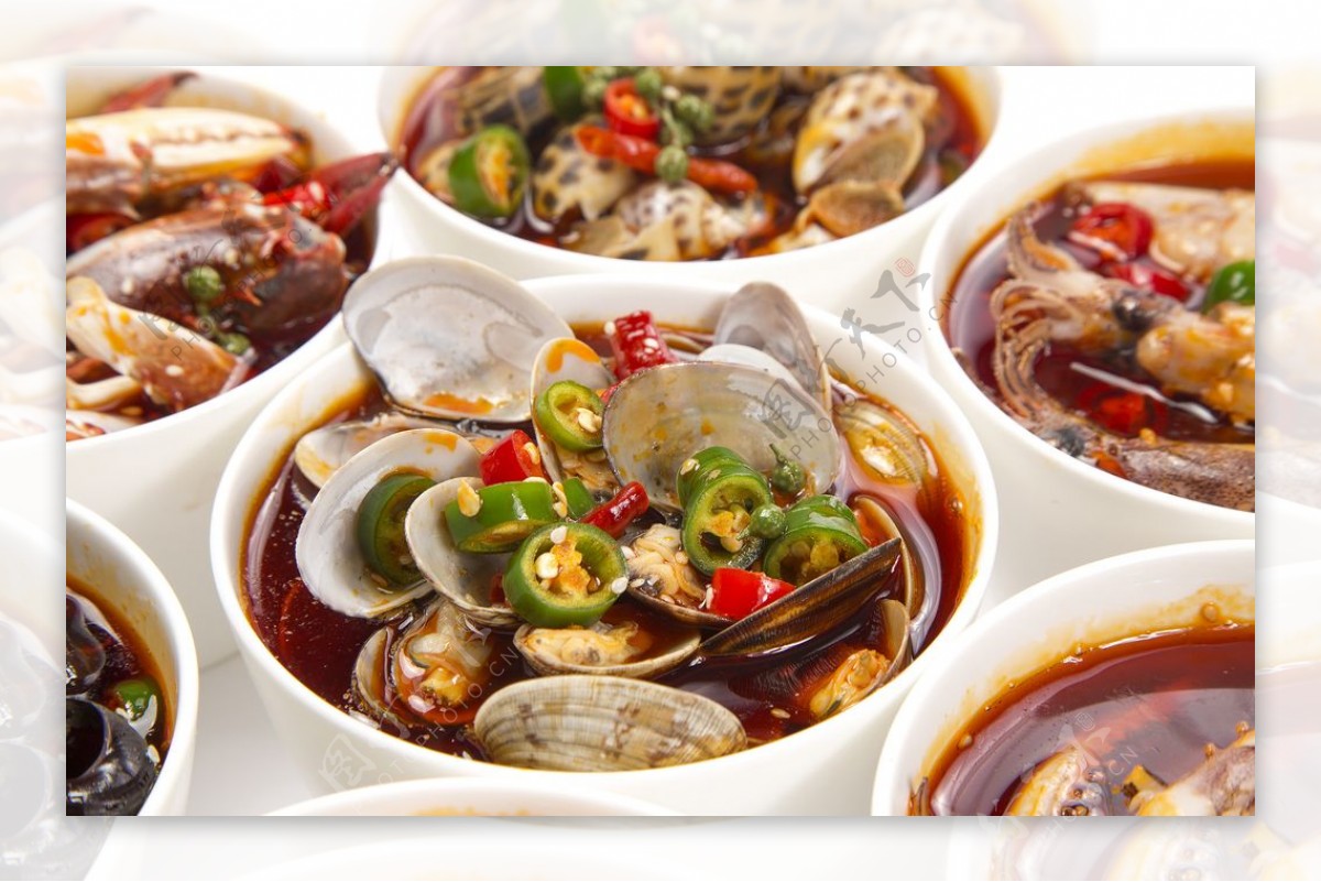 海鲜餐厅瓦罐套餐龙虾图片