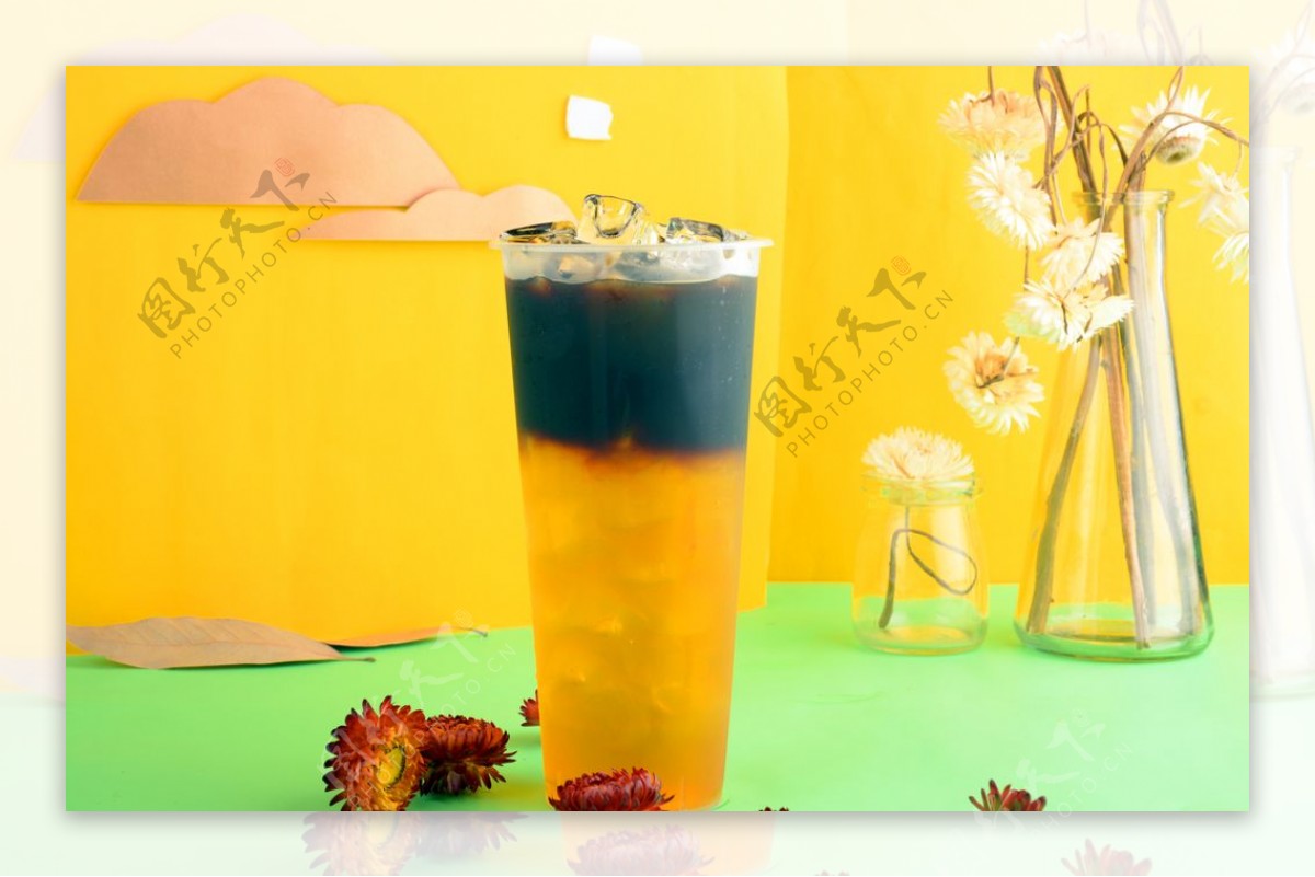 冰咖啡饮品饮料背景海报素材图片