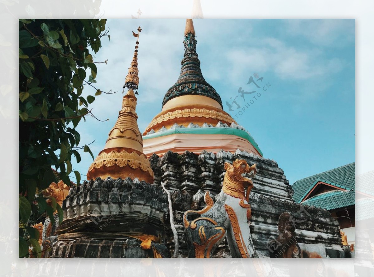泰国旅游旅行建筑背景海报素材图片