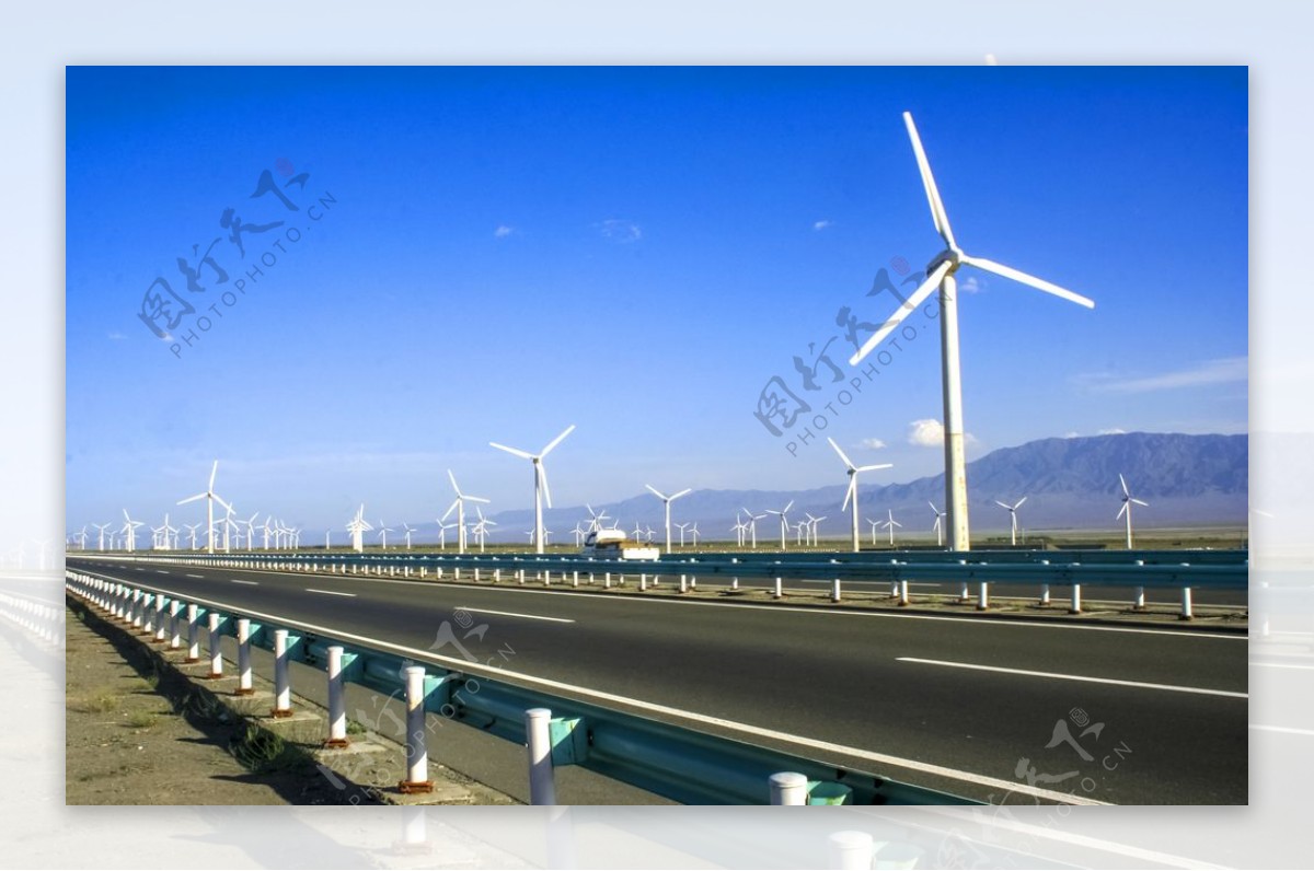 风力发电环保科技背景海报素材图片