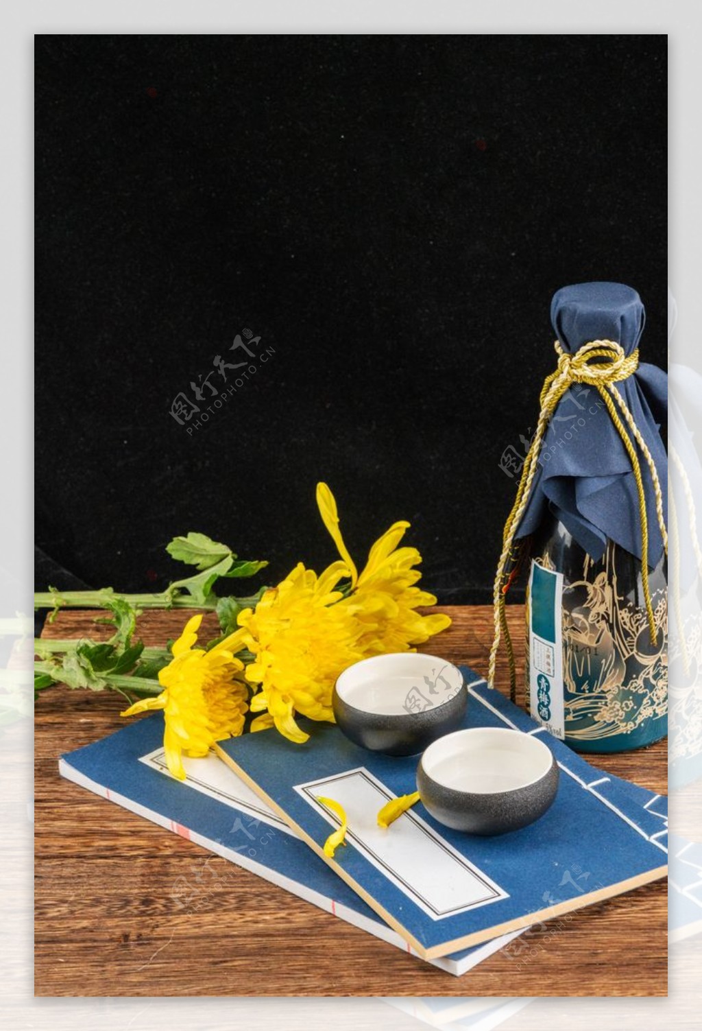 菊花茶饮品饮料背景海报素材图片