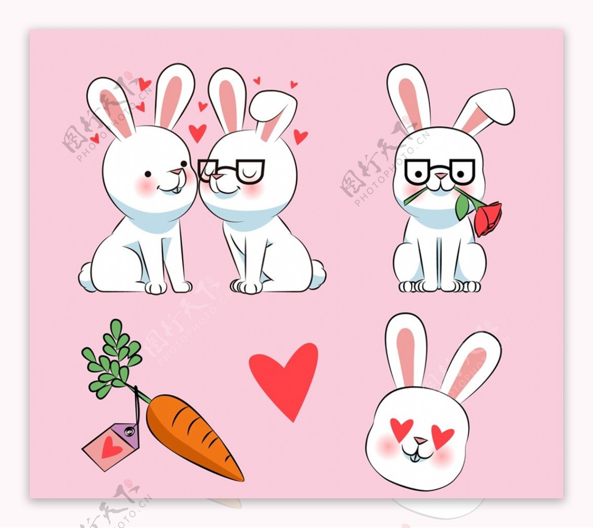 可爱白兔设计图片