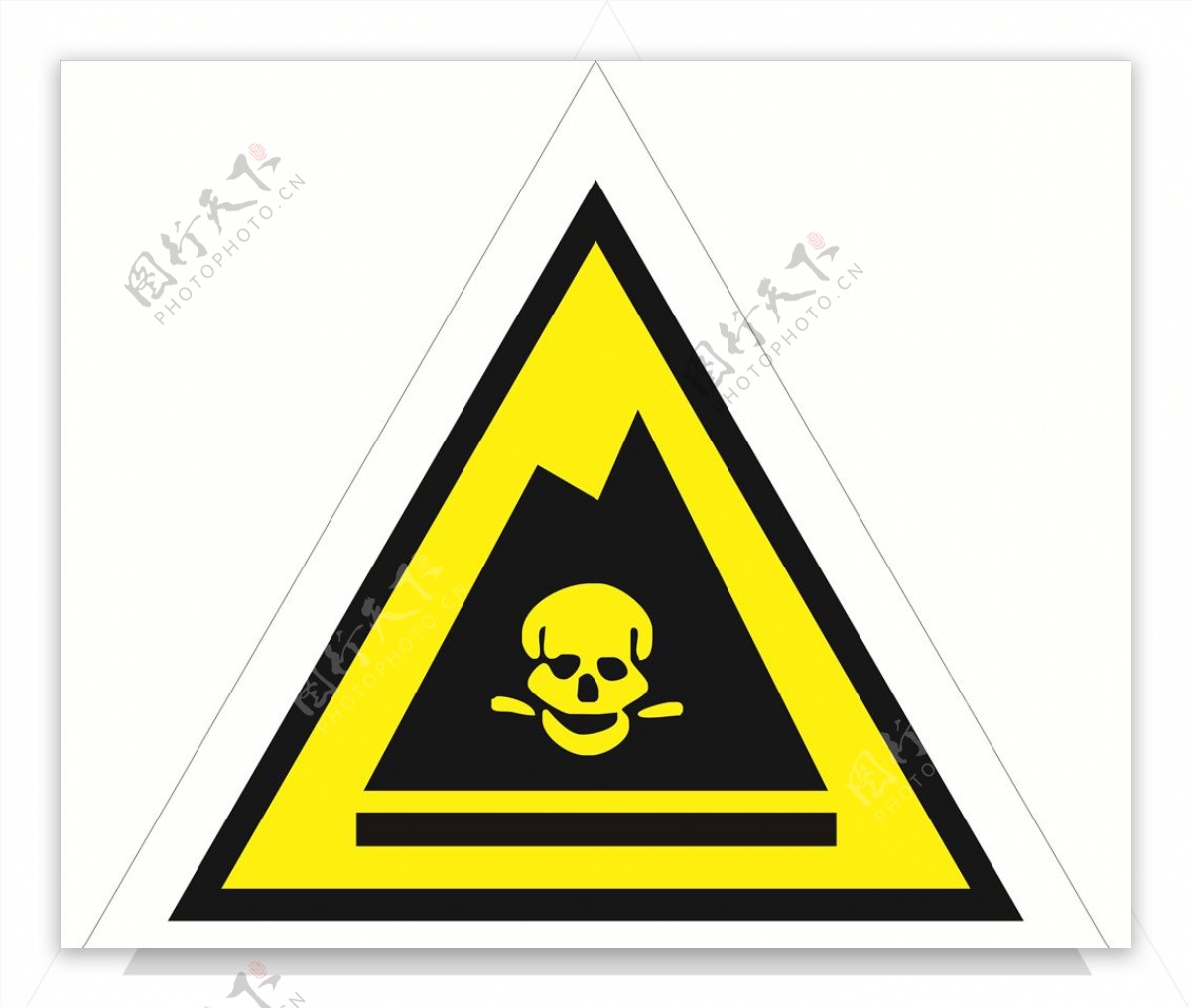 等边三角形危险废物标志图片