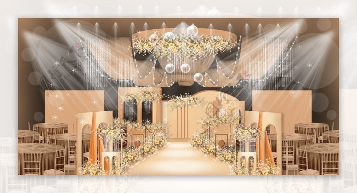 婚礼舞台效果图图片