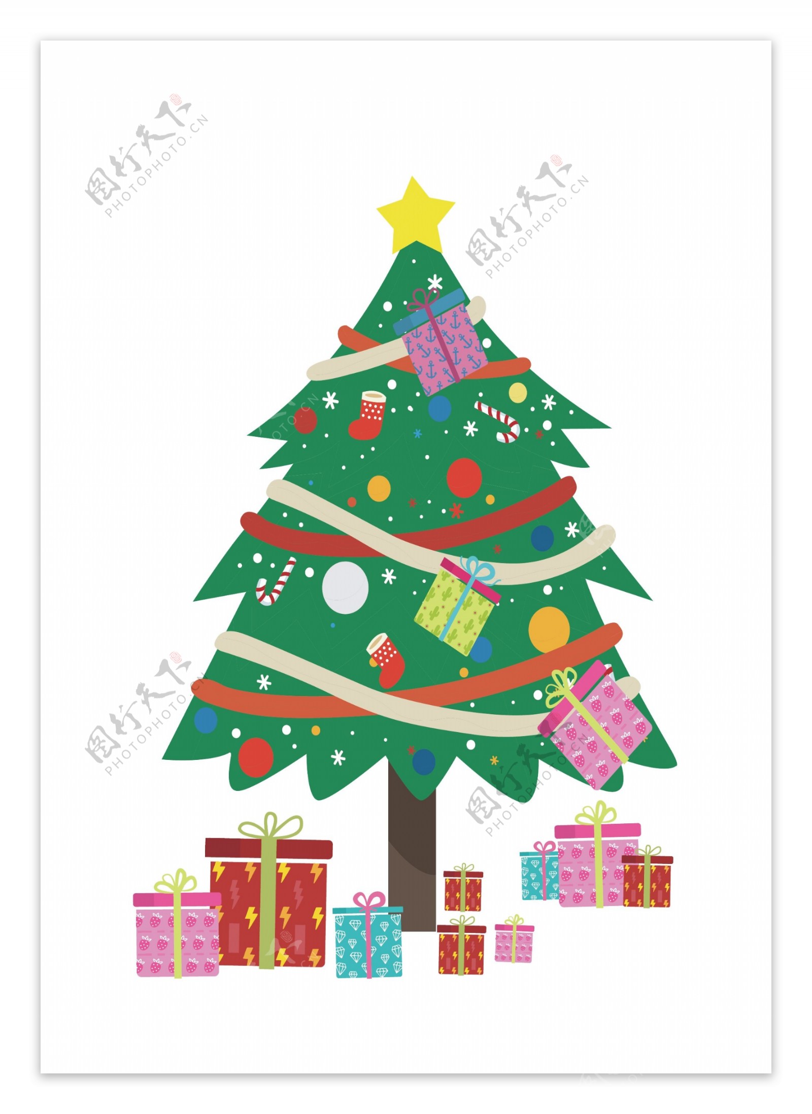 圣诞树矢量素材图片
