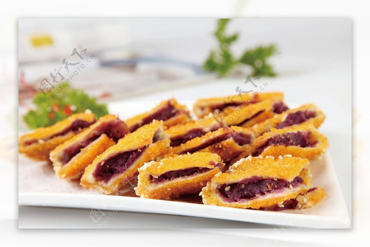 香酥紫薯饼图片