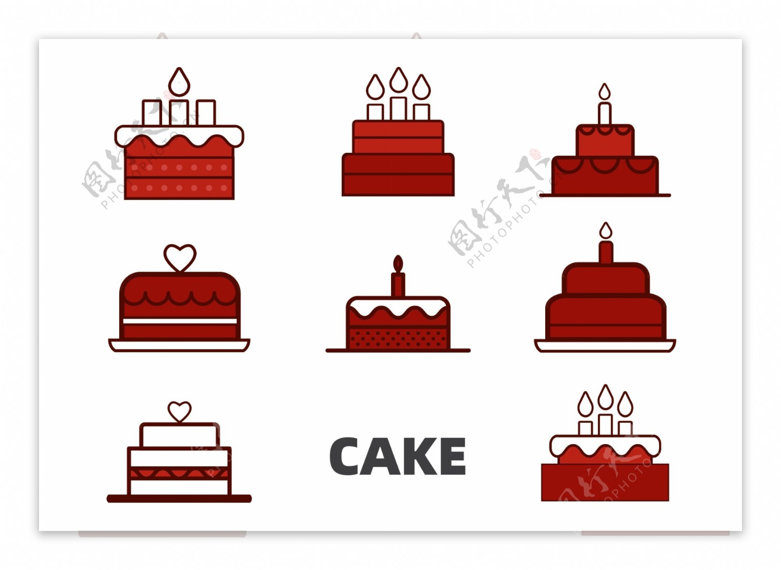 生日蛋糕图标图片