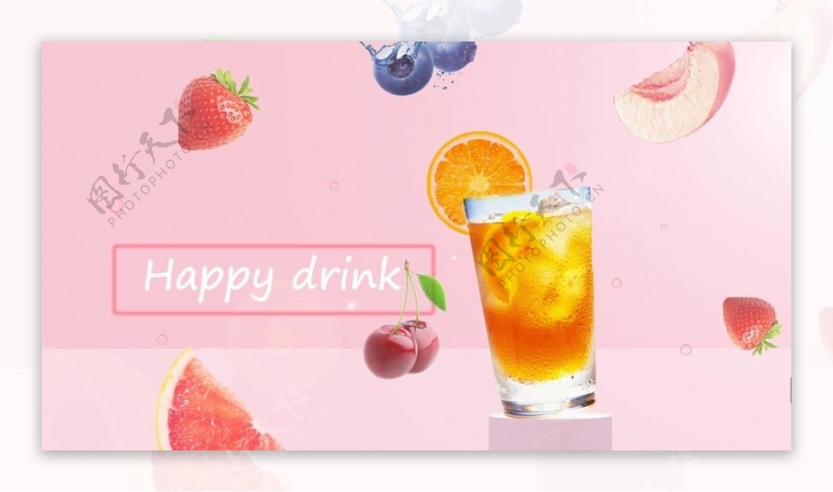 海报水果饮料素材橙子图片