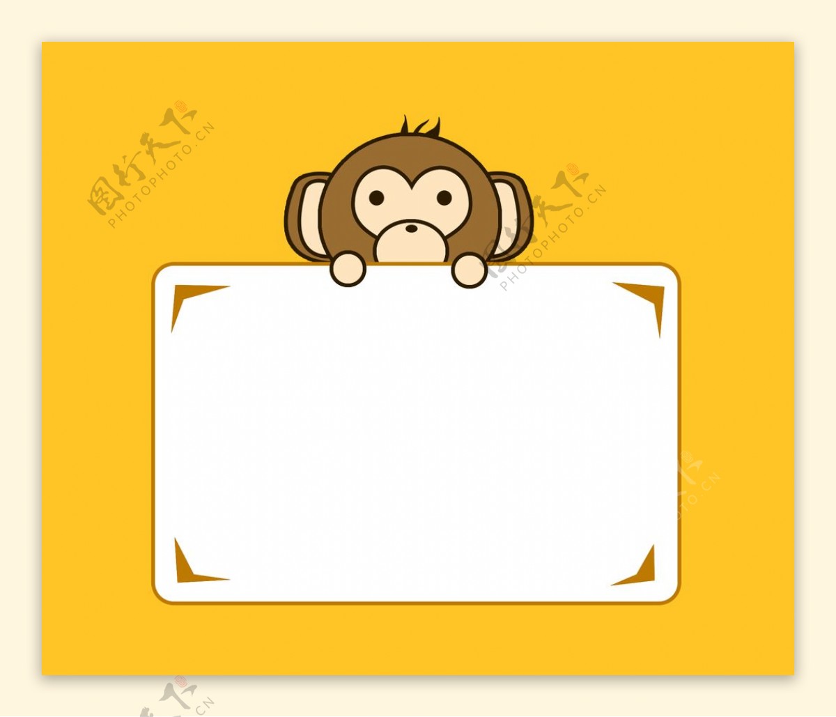 猴子边框图片