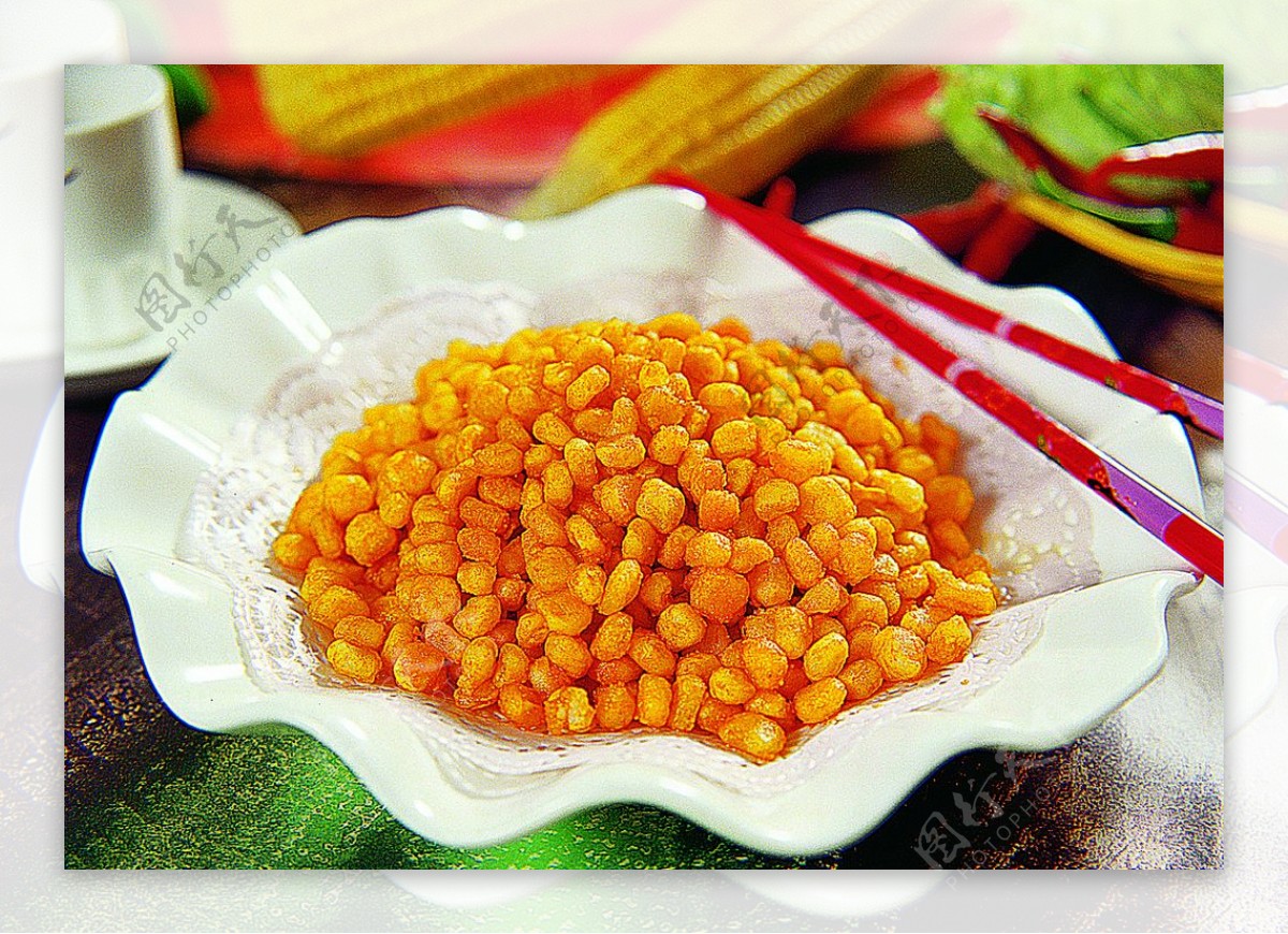 家常菜咸蛋黄焗玉米粒图片
