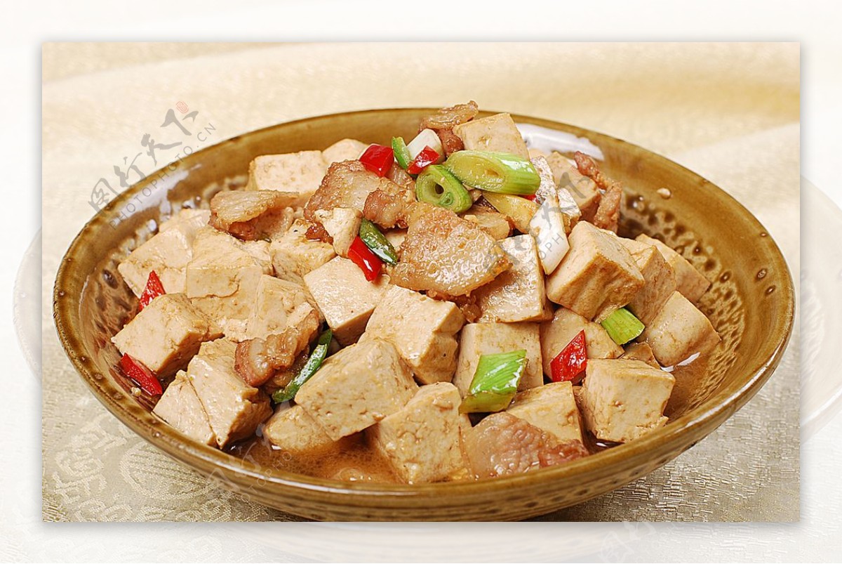川菜湘菜肉烧香豆腐图片