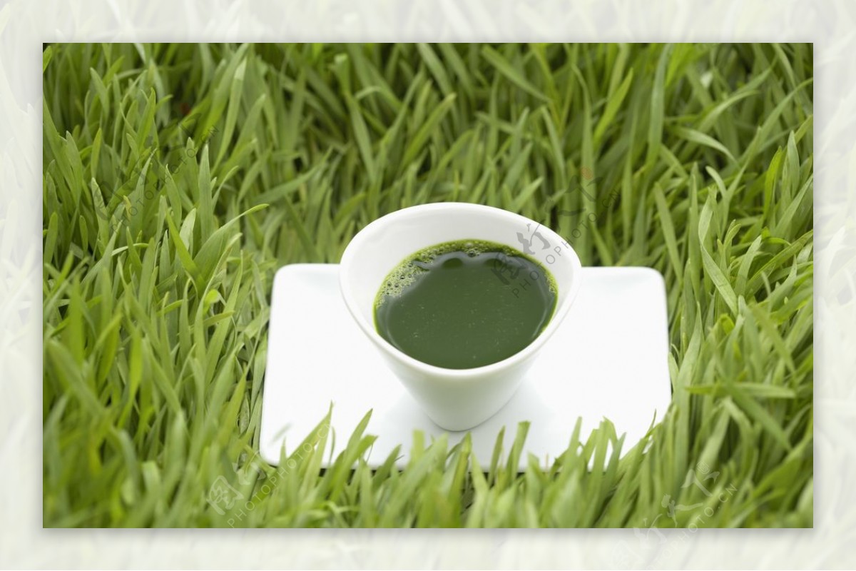 抹茶绿茶饮料饮品背景素材图片