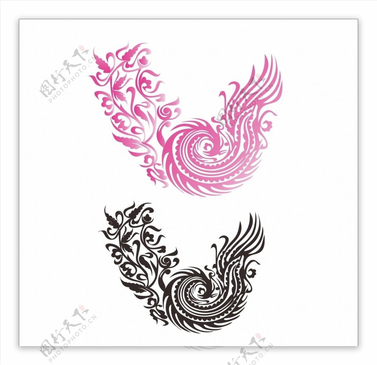 侗族剪纸刺绣凤鸟纹样图案图片