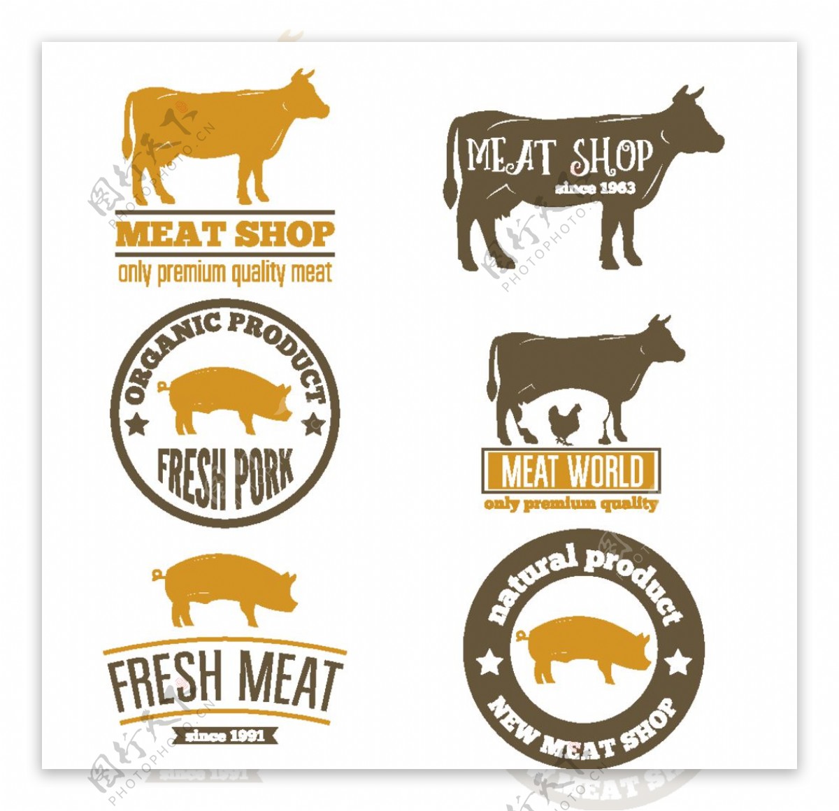 新鲜肉类标签图片