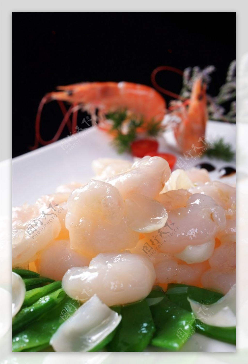 合酿水晶虾仁图片