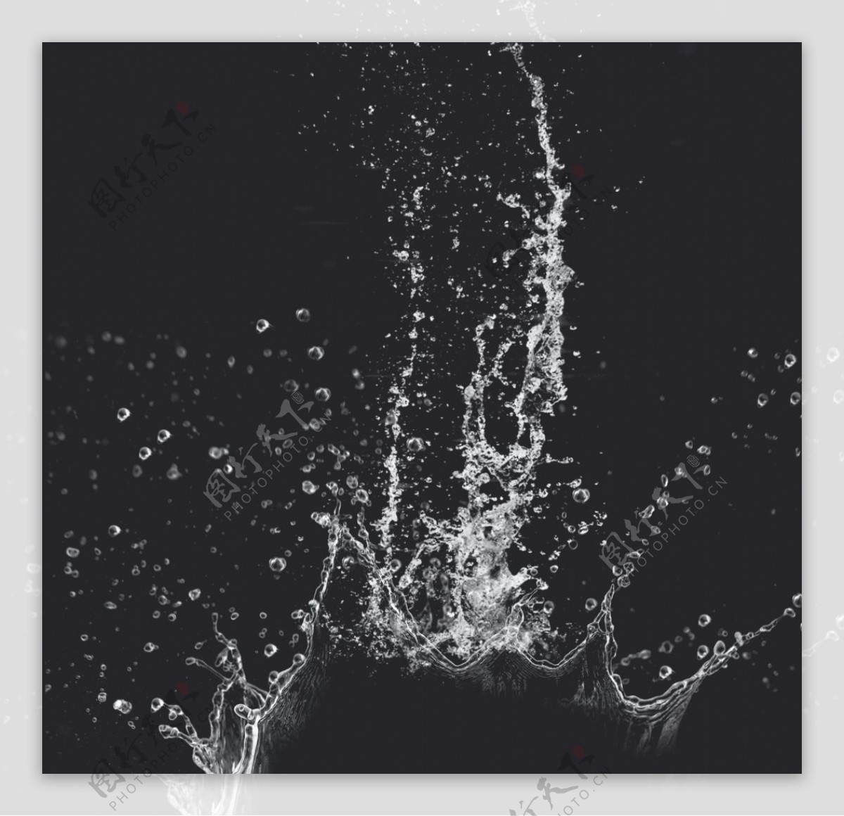 溅起的白色水滴水花元素图片