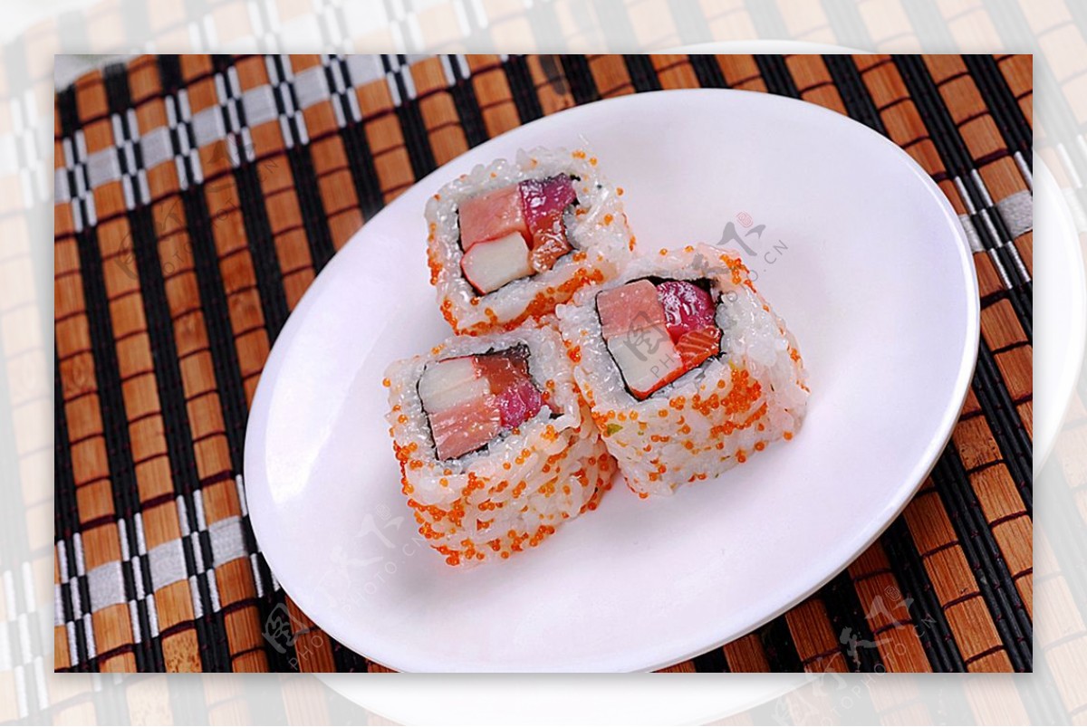 日韩料理海鲜沙律花卷图片